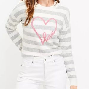 Lost round neck sweater with Love stitching